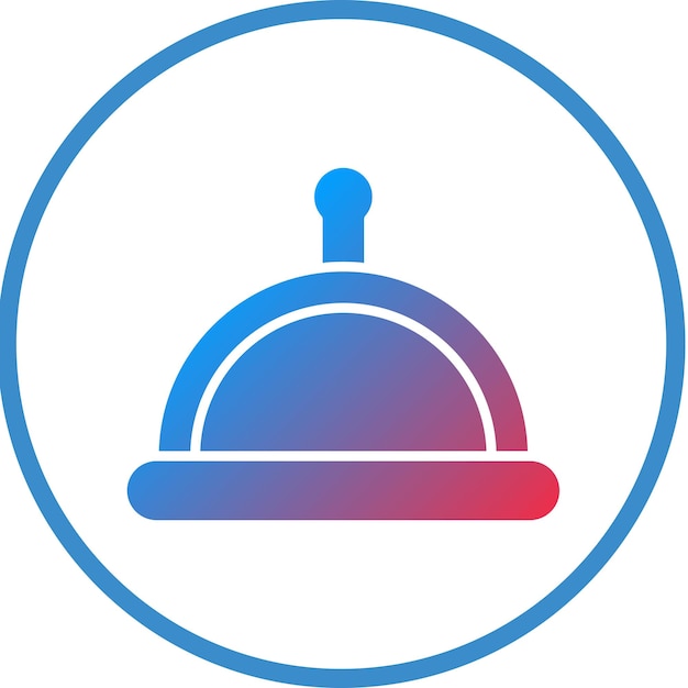 Diseño vectorial del estilo del icono de la bandeja de alimentos