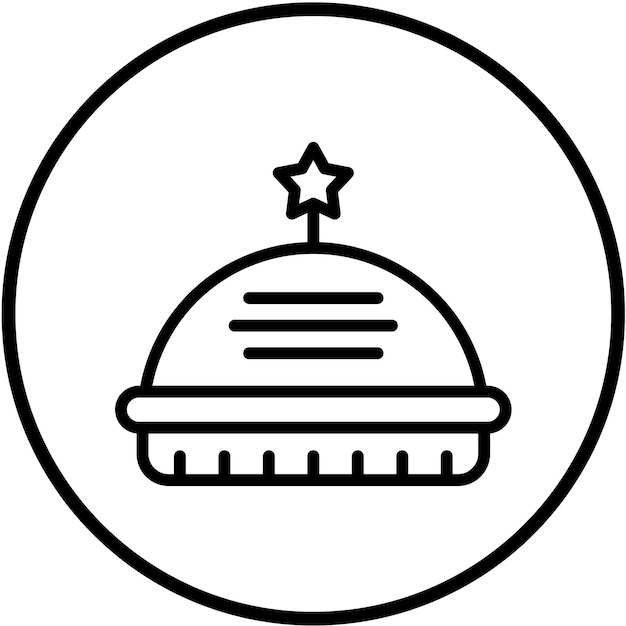 Diseño vectorial del estilo del icono de la bandeja de alimentos