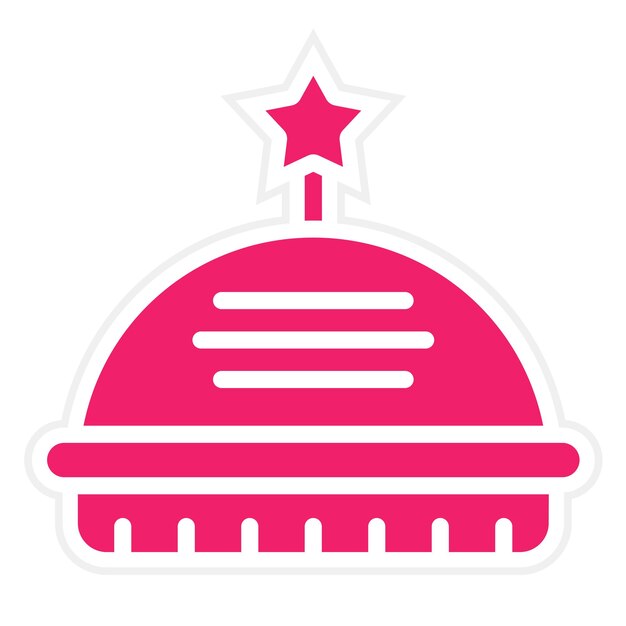 Diseño vectorial del estilo del icono de la bandeja de alimentos