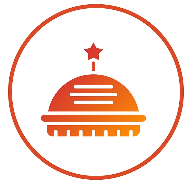 Diseño vectorial del estilo del icono de la bandeja de alimentos
