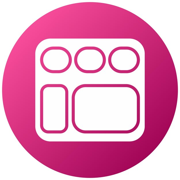 Diseño vectorial del estilo del icono de la bandeja de alimentos