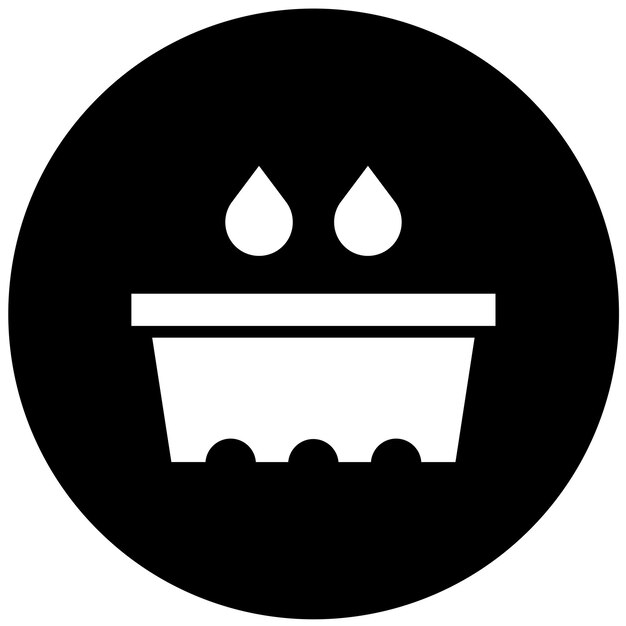 Diseño vectorial del estilo del icono de la bandeja de drenaje de aceite