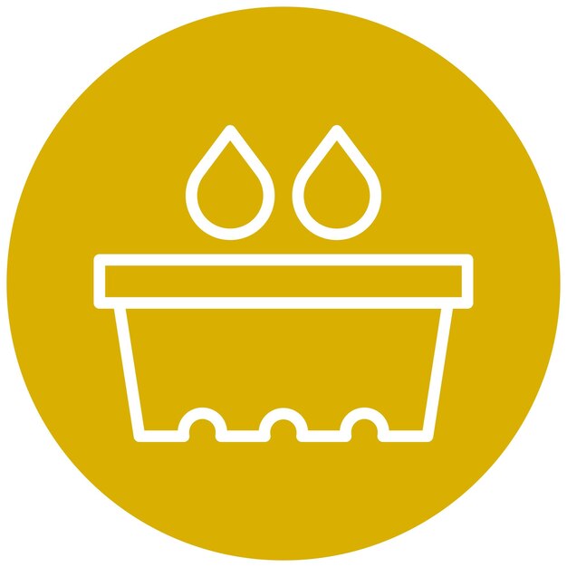 Diseño vectorial del estilo del icono de la bandeja de drenaje de aceite