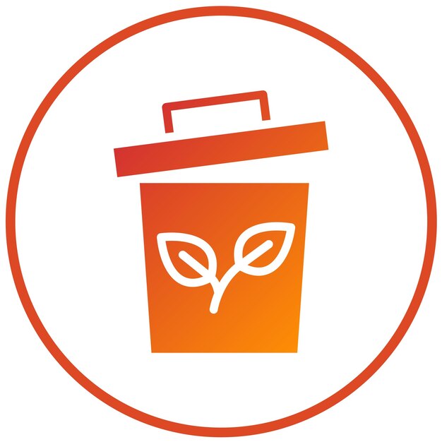 Diseño vectorial Estilo del icono de la bandeja de reciclaje