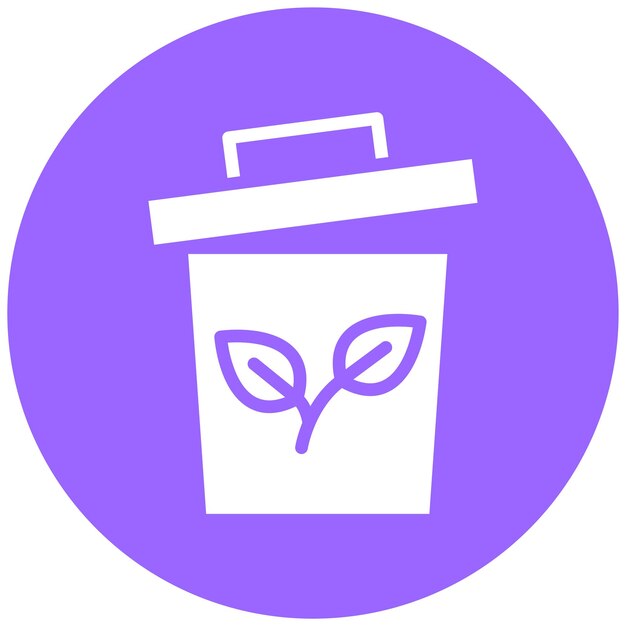 Diseño vectorial Estilo del icono de la bandeja de reciclaje