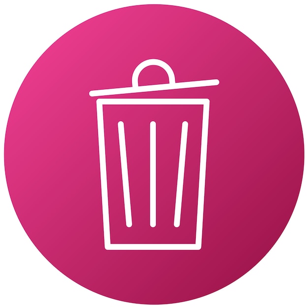 Diseño vectorial Estilo del icono de la bandeja de reciclaje