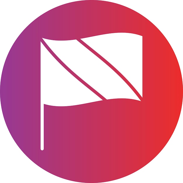 Diseño vectorial Estilo del icono de la bandera de buceo