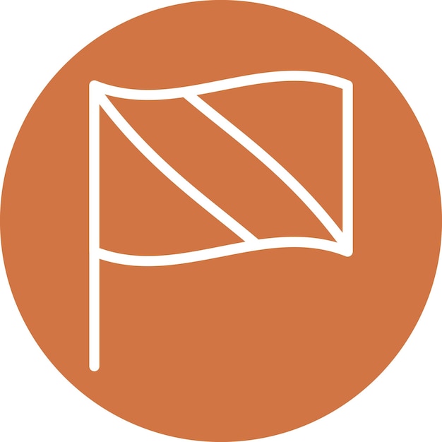 Diseño vectorial Estilo del icono de la bandera de buceo