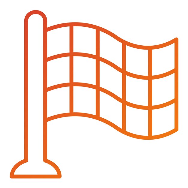 Diseño vectorial Estilo del icono de las banderas a cuadros