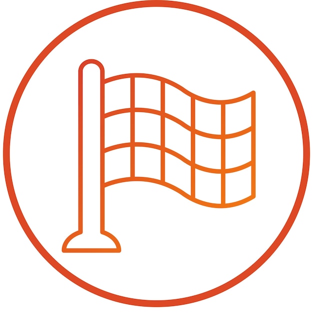 Diseño vectorial Estilo del icono de las banderas a cuadros