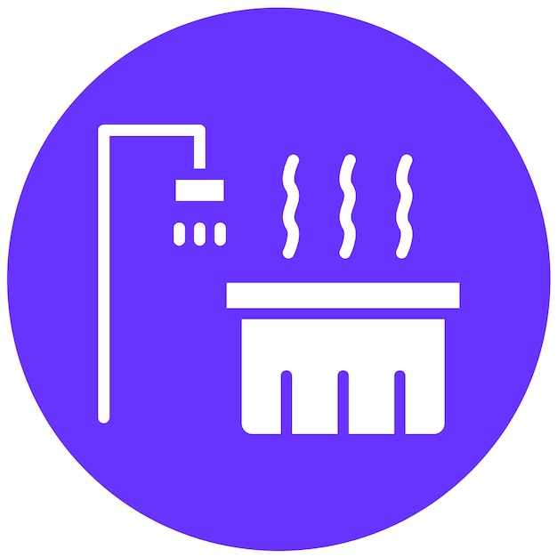 Diseño vectorial de estilo de icono de bañera caliente
