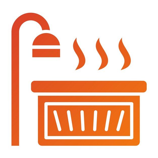 Diseño vectorial de estilo de icono de bañera caliente