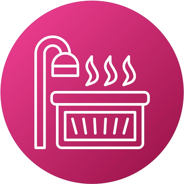 Diseño vectorial de estilo de icono de bañera caliente
