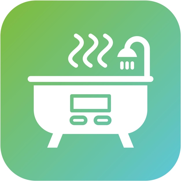Diseño vectorial de estilo de icono de bañera caliente