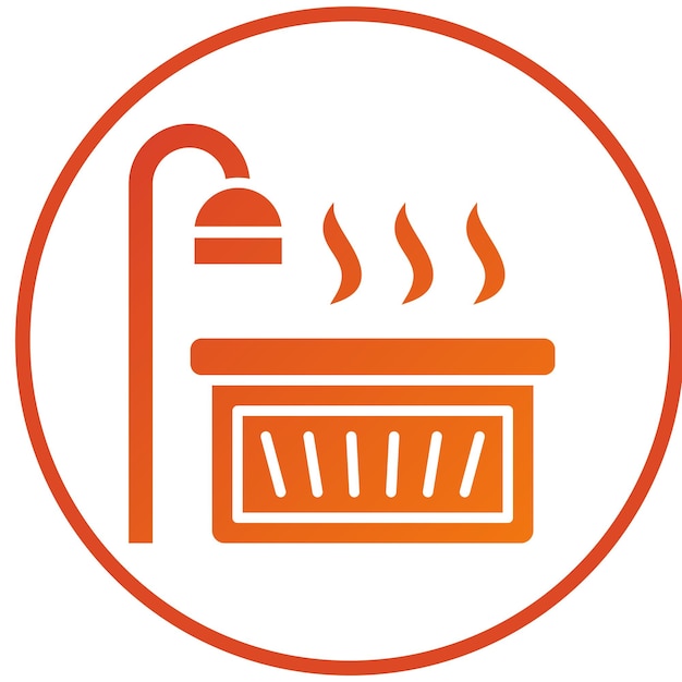 Diseño vectorial de estilo de icono de bañera caliente