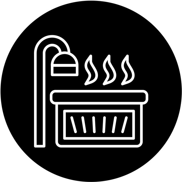 Diseño vectorial de estilo de icono de bañera caliente
