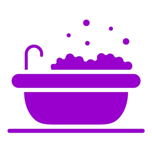 Diseño vectorial del estilo del icono de la bañera
