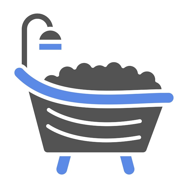 Diseño vectorial del estilo del icono de la bañera