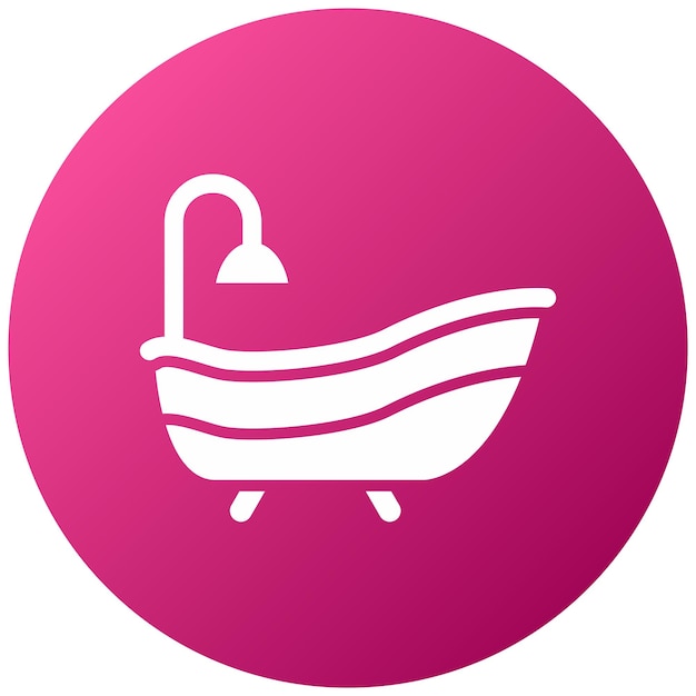 Diseño vectorial del estilo del icono de la bañera