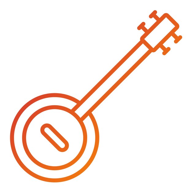 Diseño vectorial Estilo de icono de Banjo