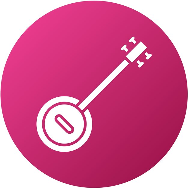 Diseño vectorial Estilo de icono de Banjo