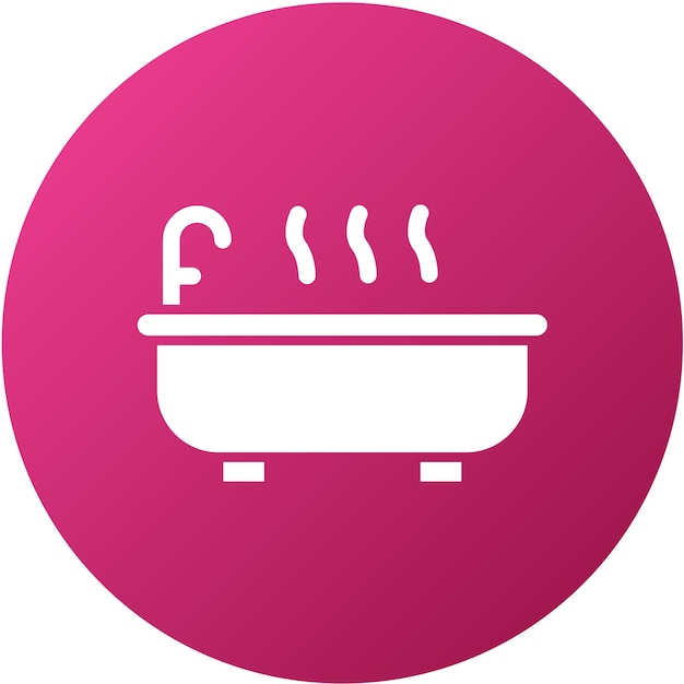 Diseño vectorial de estilo de icono de baño caliente