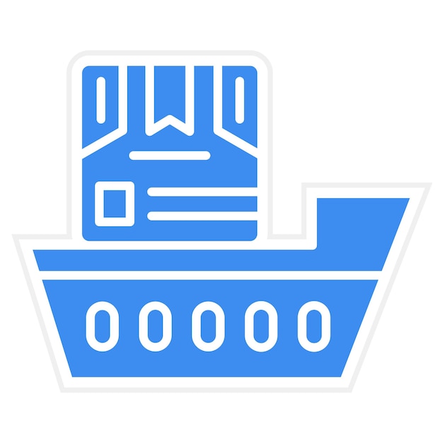Diseño vectorial Estilo del icono del barco de envío