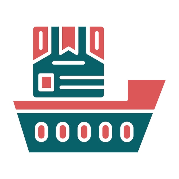 Diseño vectorial Estilo del icono del barco de envío
