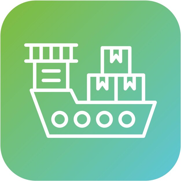 Diseño vectorial Estilo del icono del barco de envío