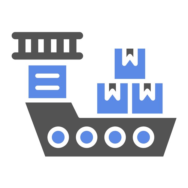 Diseño vectorial Estilo del icono del barco de envío
