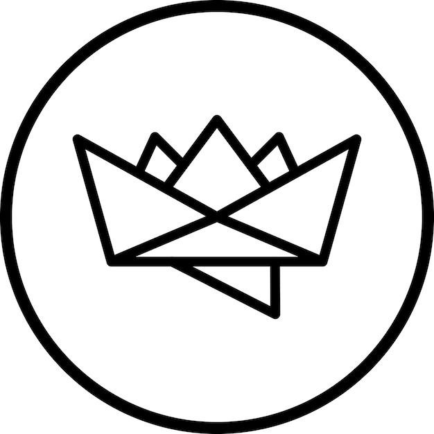 Diseño vectorial Estilo del icono del barco de papel