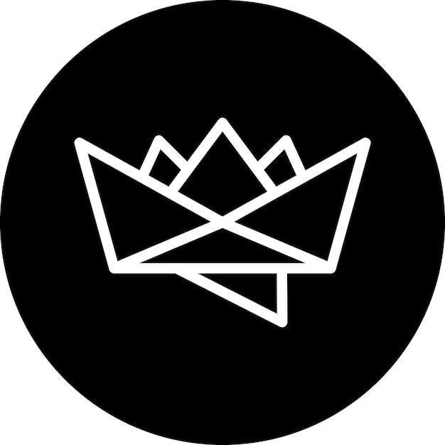 Diseño vectorial Estilo del icono del barco de papel