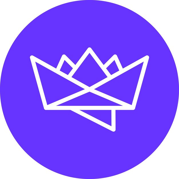 Diseño vectorial Estilo del icono del barco de papel