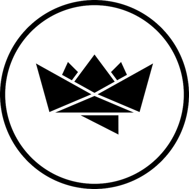 Diseño vectorial Estilo del icono del barco de papel