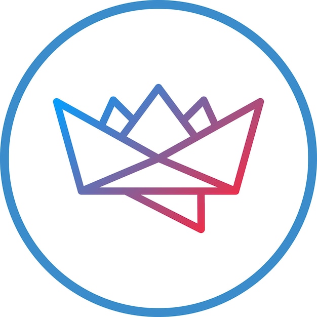 Diseño vectorial Estilo del icono del barco de papel
