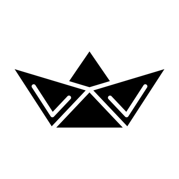 Diseño vectorial Estilo del icono del barco de papel