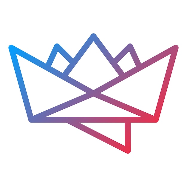 Diseño vectorial Estilo del icono del barco de papel