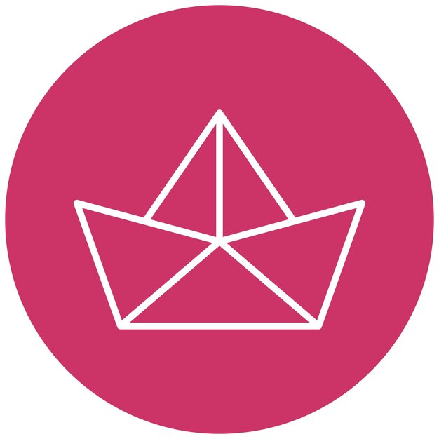 Diseño vectorial Estilo del icono del barco de papel
