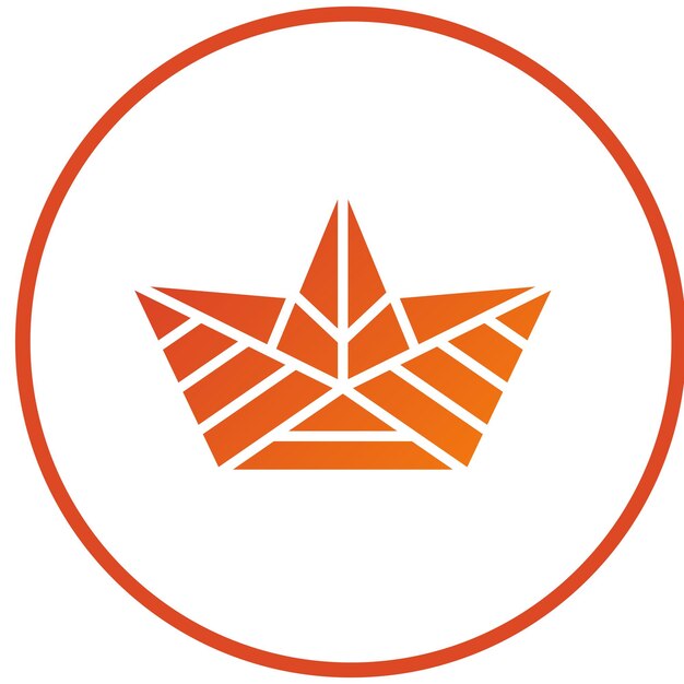 Diseño vectorial Estilo del icono del barco de papel