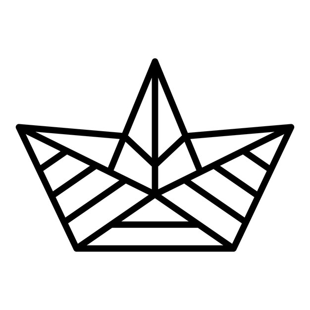 Diseño vectorial Estilo del icono del barco de papel