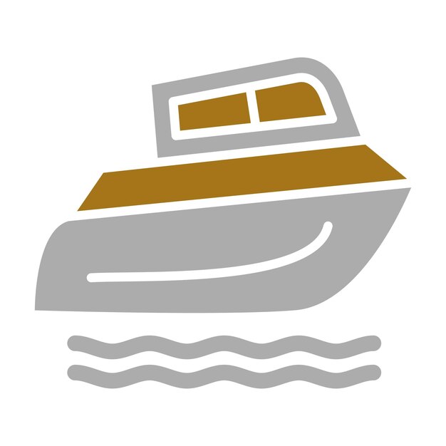 Diseño vectorial Estilo del icono del barco de velocidad