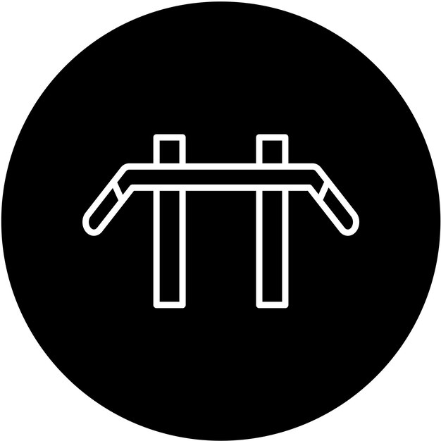 Diseño vectorial del estilo del icono de la barra Chin Up