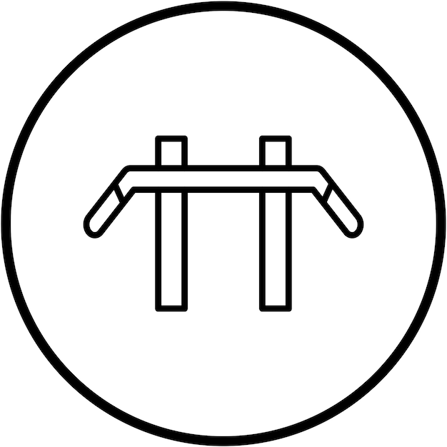 Diseño vectorial del estilo del icono de la barra Chin Up