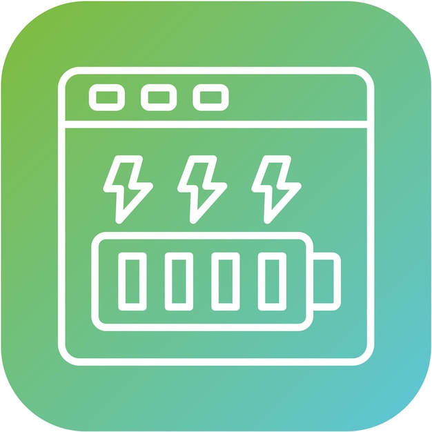 Diseño vectorial Estilo del icono de la barra de energía