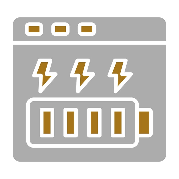 Diseño vectorial Estilo del icono de la barra de energía