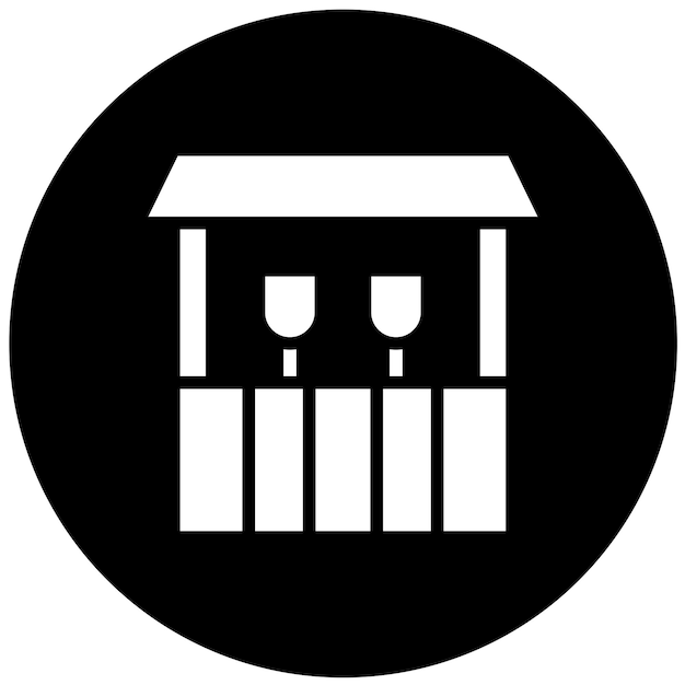 Diseño vectorial del estilo del icono de la barra de playa