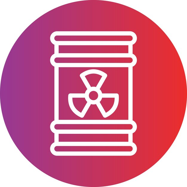 Diseño vectorial Estilo del icono del barril radiactivo