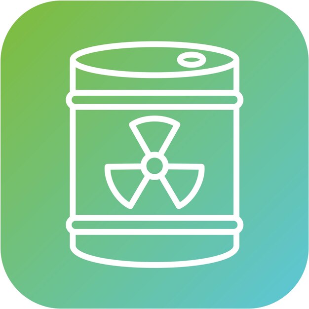 Diseño vectorial Estilo del icono del barril radiactivo