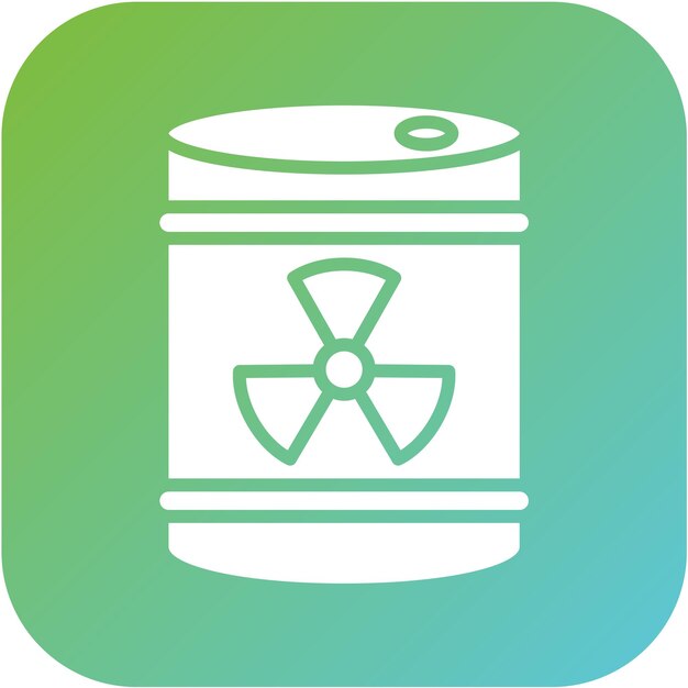 Diseño vectorial Estilo del icono del barril radiactivo