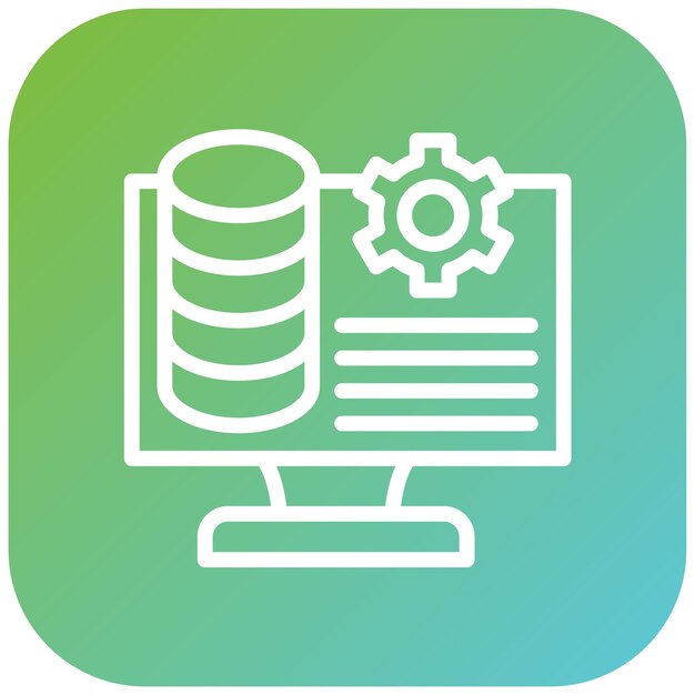 Diseño vectorial Estilo de icono basado en datos